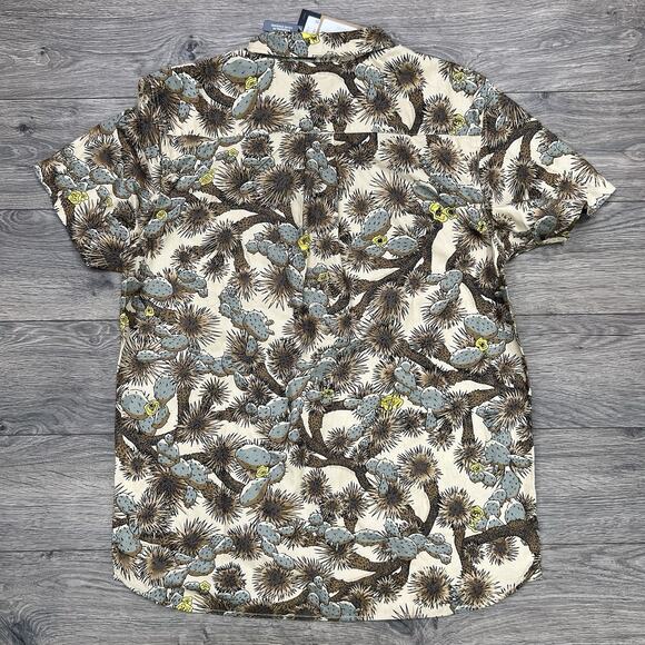 The North Face Baytrail Shirt Size Large Mens Brown Gravel Tnf Cactus Print $75 - Picture 7 of 12